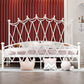Glam Metal Arched Standard Bed with Open-Frame Headboard, Mattress Not Included