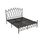 Glam Metal Arched Standard Bed with Open-Frame Headboard, Mattress Not Included