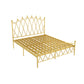 Glam Metal Arched Standard Bed with Open-Frame Headboard, Mattress Not Included