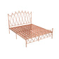 Glam Metal Arched Standard Bed with Open-Frame Headboard, Mattress Not Included