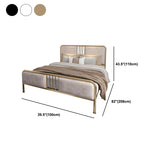 Glam Metallic Open-Frame Bed with Fabric Upholstered Headboard Clearhalo 'Bedroom Furniture' 'Beds' 'furn' 'furn_beds' 'Furniture' 5688864