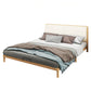 Contemporary Panel Wood Standard Bed with Rectangular Headboard Apricot Clearhalo 'Bedroom Furniture' 'Beds' 'furn' 'furn_beds' 'Furniture' 5688877