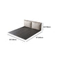 Modern Style Upholstered Headboard Free Leather White Suspension Bed
