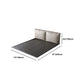 Modern Style Upholstered Headboard Free Leather White Suspension Bed