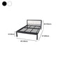 Contemporary Slat Metal Standard Bed with Rectangular Headboard