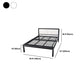 Contemporary Slat Metal Standard Bed with Rectangular Headboard