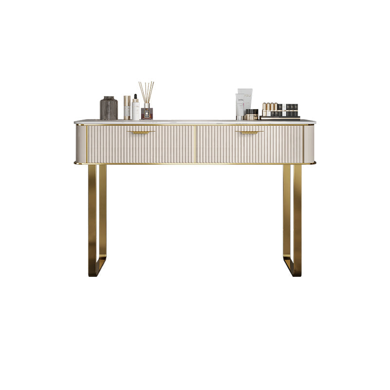 2/5-DRAWER-VALITY Make-up-Tisch-Set Metall-Schminktisch in Beige