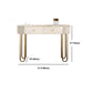 Beige Vanity Metal Makeup Dressing Table Stool Set in Glossy Finish Clearhalo 'Bedroom Furniture' 'furn' 'furn_makeup_vanities' 'Furniture' 'Makeup Vanities' 'makeup_vanities' 5689087