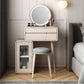 Engineered Wood Makeup Dressing Table Stool Set with 4 Drawers