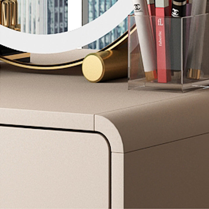 Engineered Wood Makeup Dressing Table Stool Set with 4 Drawers