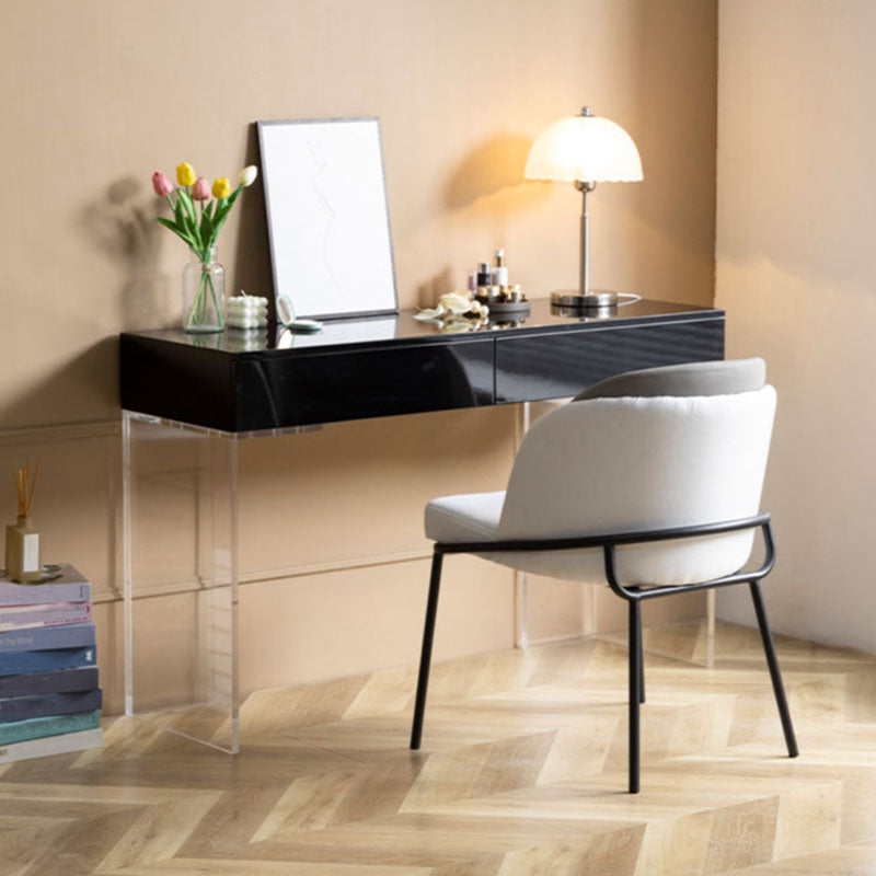 Contemporary Vanity 2 Storage Drawers 29.52" H Make-up Vanity Desk