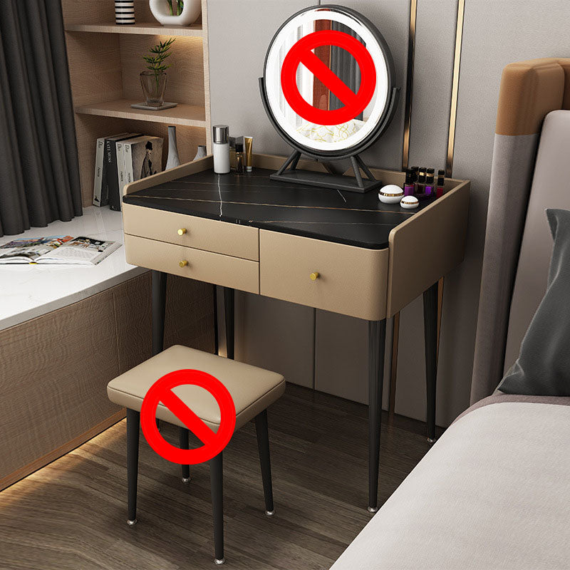 Luxuriöser Steinhaut echtes Leder -Waschtisch mit Hocker