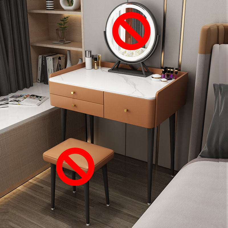 Luxuriöser Steinhaut echtes Leder -Waschtisch mit Hocker