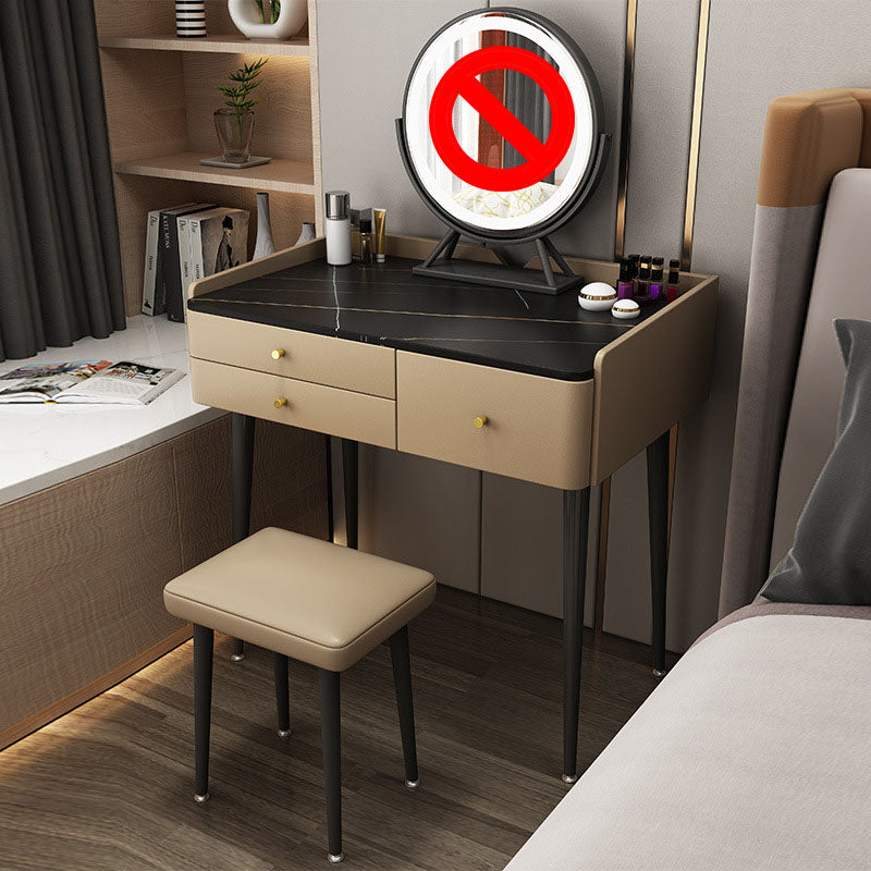 Luxuriöser Steinhaut echtes Leder -Waschtisch mit Hocker