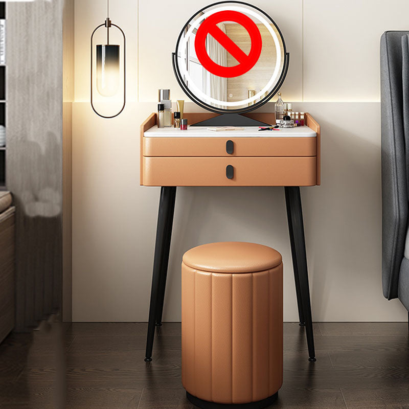 Luxe ijdelheid 2 opbergladen met gewatteerde stenen stenen top dressoir