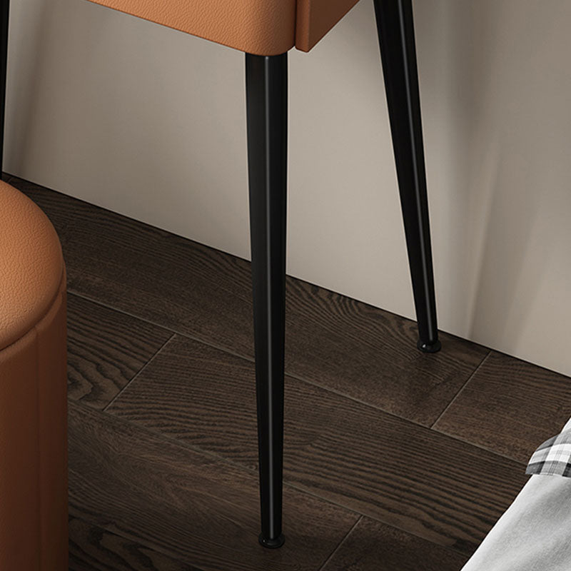 Luxe ijdelheid 2 opbergladen met gewatteerde stenen stenen top dressoir