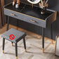 Grey Vanity Bedroom Stone Top Make-up Vanity with Storage Drawers