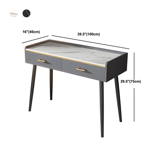 Grauer Eitelkeit Schlafzimmer Stein Top Make-up Eitelkeit mit Lagerschubladen