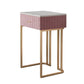 1 Drawer Dressing Table Luxurious Metal Frame Make-up Vanity Clearhalo 'Bedroom Furniture' 'furn' 'furn_makeup_vanities' 'Furniture' 'Makeup Vanities' 'makeup_vanities' 5689238