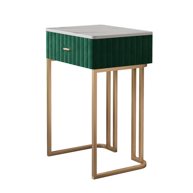 1 Drawer Dressing Table Luxurious Metal Frame Make-up Vanity Clearhalo 'Bedroom Furniture' 'furn' 'furn_makeup_vanities' 'Furniture' 'Makeup Vanities' 'makeup_vanities' 5689239