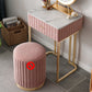 1 Drawer Dressing Table Luxurious Metal Frame Make-up Vanity Clearhalo 'Bedroom Furniture' 'furn' 'furn_makeup_vanities' 'Furniture' 'Makeup Vanities' 'makeup_vanities' 5689240