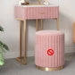 1 Drawer Dressing Table Luxurious Metal Frame Make-up Vanity Clearhalo 'Bedroom Furniture' 'furn' 'furn_makeup_vanities' 'Furniture' 'Makeup Vanities' 'makeup_vanities' 5689241