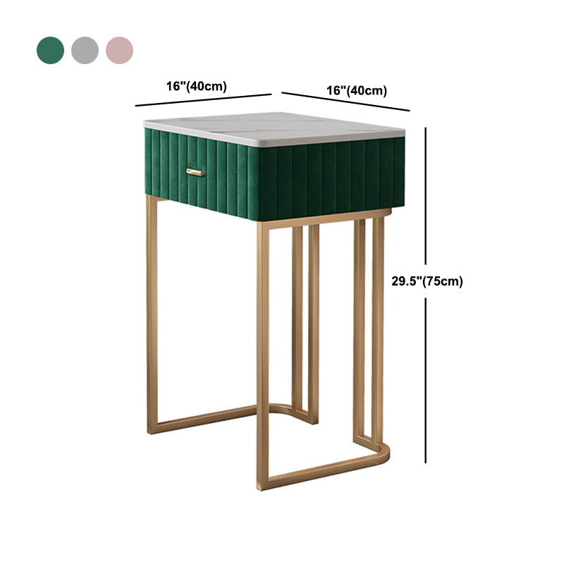 1 Drawer Dressing Table Luxurious Metal Frame Make-up Vanity Clearhalo 'Bedroom Furniture' 'furn' 'furn_makeup_vanities' 'Furniture' 'Makeup Vanities' 'makeup_vanities' 5689243