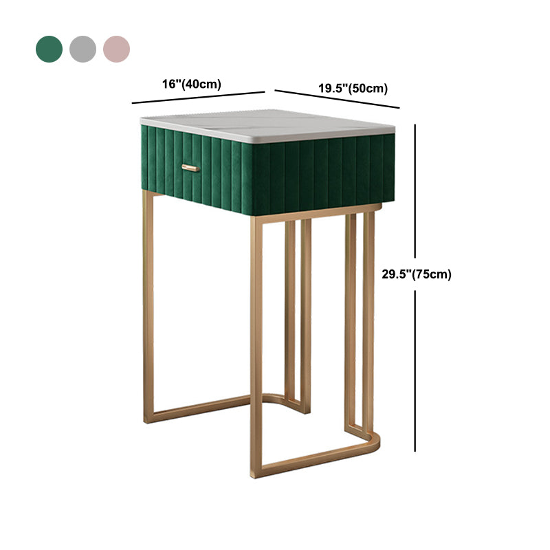 1 Drawer Dressing Table Luxurious Metal Frame Make-up Vanity Clearhalo 'Bedroom Furniture' 'furn' 'furn_makeup_vanities' 'Furniture' 'Makeup Vanities' 'makeup_vanities' 5689244