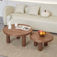 Scandinavian 3 Legs Coffee Table Round Wooden Coffee Table Set for Home Clearhalo 'Coffee & Accent Tables' 'Coffee Tables' 'coffee_tables' 'furn' 'furn_coffee_tables' 'Furniture' 'Living Room Furniture' 5689699