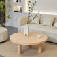 Scandinavian 3 Legs Coffee Table Round Wooden Coffee Table Set for Home 39.5"L x 39.5"W x 16"H Natural Clearhalo 'Coffee & Accent Tables' 'Coffee Tables' 'coffee_tables' 'furn' 'furn_coffee_tables' 'Furniture' 'Living Room Furniture' 5689700
