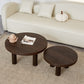 Scandinavian 3 Legs Coffee Table Round Wooden Coffee Table Set for Home Clearhalo 'Coffee & Accent Tables' 'Coffee Tables' 'coffee_tables' 'furn' 'furn_coffee_tables' 'Furniture' 'Living Room Furniture' 5689701