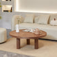 Scandinavian 3 Legs Coffee Table Round Wooden Coffee Table Set for Home 28"L x 28"W x 16"H Walnut Clearhalo 'Coffee & Accent Tables' 'Coffee Tables' 'coffee_tables' 'furn' 'furn_coffee_tables' 'Furniture' 'Living Room Furniture' 5689709