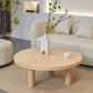 Scandinavian 3 Legs Coffee Table Round Wooden Coffee Table Set for Home 31.5"L x 31.5"W x 16"H Natural Clearhalo 'Coffee & Accent Tables' 'Coffee Tables' 'coffee_tables' 'furn' 'furn_coffee_tables' 'Furniture' 'Living Room Furniture' 5689714