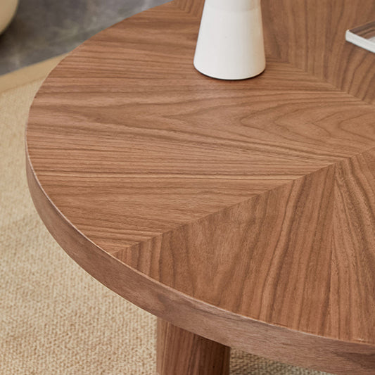 Scandinavian 3 Legs Coffee Table Round Wooden Coffee Table Set for Home Clearhalo 'Coffee & Accent Tables' 'Coffee Tables' 'coffee_tables' 'furn' 'furn_coffee_tables' 'Furniture' 'Living Room Furniture' 5689715