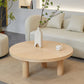 Scandinavian 3 Legs Coffee Table Round Wooden Coffee Table Set for Home 28"L x 28"W x 16"H Natural Clearhalo 'Coffee & Accent Tables' 'Coffee Tables' 'coffee_tables' 'furn' 'furn_coffee_tables' 'Furniture' 'Living Room Furniture' 5689722