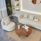 Scandinavian 3 Legs Coffee Table Round Wooden Coffee Table Set for Home Clearhalo 'Coffee & Accent Tables' 'Coffee Tables' 'coffee_tables' 'furn' 'furn_coffee_tables' 'Furniture' 'Living Room Furniture' 5689723