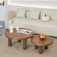 Scandinavian 3 Legs Coffee Table Round Wooden Coffee Table Set for Home Clearhalo 'Coffee & Accent Tables' 'Coffee Tables' 'coffee_tables' 'furn' 'furn_coffee_tables' 'Furniture' 'Living Room Furniture' 5689727