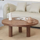 Scandinavian 3 Legs Coffee Table Round Wooden Coffee Table Set for Home 24"L x 24"W x 16"H Walnut Clearhalo 'Coffee & Accent Tables' 'Coffee Tables' 'coffee_tables' 'furn' 'furn_coffee_tables' 'Furniture' 'Living Room Furniture' 5689728