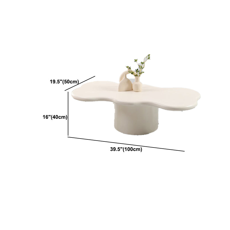 Solid Wood Coffee Table White Minimalist Coffee Table for Living Room Clearhalo 'Coffee & Accent Tables' 'Coffee Tables' 'coffee_tables' 'furn' 'furn_coffee_tables' 'Furniture' 'Living Room Furniture' 5689742