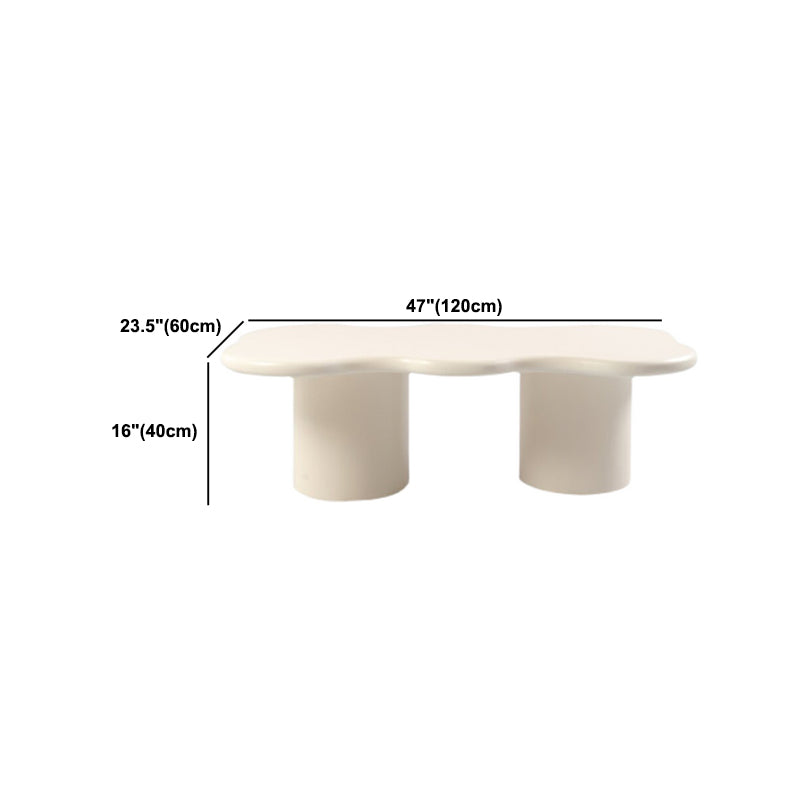 Solid Wood Coffee Table White Minimalist Coffee Table for Living Room Clearhalo 'Coffee & Accent Tables' 'Coffee Tables' 'coffee_tables' 'furn' 'furn_coffee_tables' 'Furniture' 'Living Room Furniture' 5689748