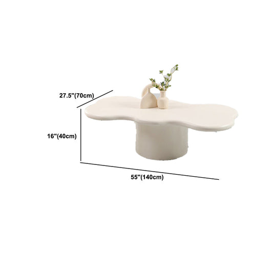 Solid Wood Coffee Table White Minimalist Coffee Table for Living Room Clearhalo 'Coffee & Accent Tables' 'Coffee Tables' 'coffee_tables' 'furn' 'furn_coffee_tables' 'Furniture' 'Living Room Furniture' 5689750