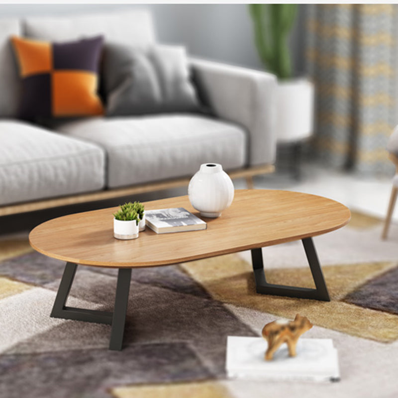 Solid Wood 2 Legs Coffee Table Modern Minimalist Coffee Table Clearhalo 'Coffee & Accent Tables' 'Coffee Tables' 'coffee_tables' 'furn' 'furn_coffee_tables' 'Furniture' 'Living Room Furniture' 5689777