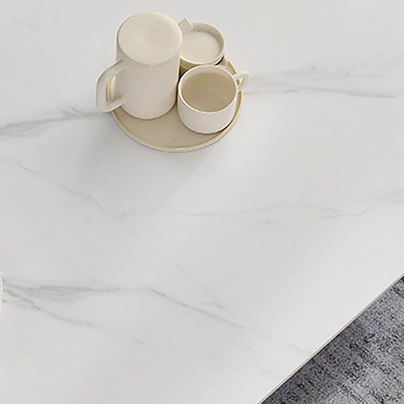 Rechteckiger Couchtisch aus Schiefer, minimalistischer Couchtisch mit offenem Regal