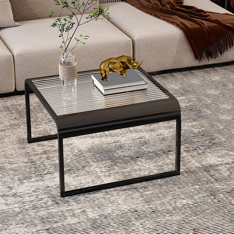 Tavolino da cocktail top in vetro tavolino minimalista aperto