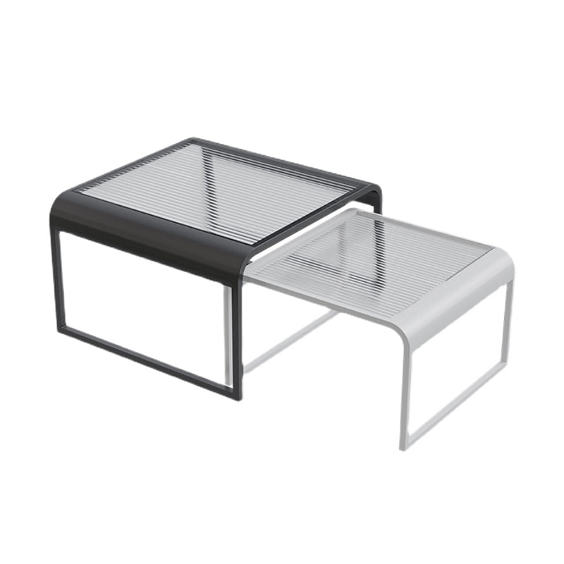 Tavolino da cocktail top in vetro tavolino minimalista aperto