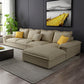 Contemporary 4 Pillows Back Sectional with Pillow Top Arms for 4 People