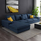 Contemporary 4 Pillows Back Sectional with Pillow Top Arms for 4 People