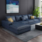 Contemporary 4 Pillows Back Sectional with Pillow Top Arms for 4 People
