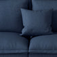 Contemporary 4 Pillows Back Sectional with Pillow Top Arms for 4 People