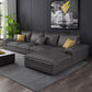 Contemporary 4 Pillows Back Sectional with Pillow Top Arms for 4 People